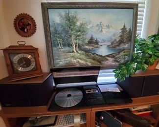 PAIR OF 1991 BOSE 301 SERIES 3 DIRECT REFLECTING SPEAKERS...BANG & OLUFSEN BEOCENTER...TABLE TOP CLOCK