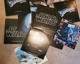 VINTAGE STAR WARS, RETURN OF THE JEDI, EMPIRE STRIKES BACK, SUPERMAN LP'S