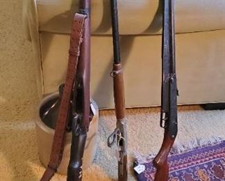 bb gun, training rifle and old rifle