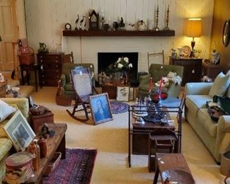 large living room filled with goodies