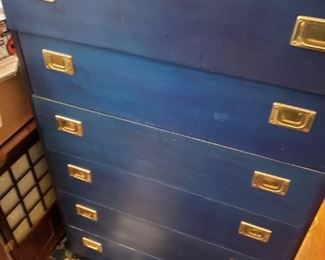 Blue Highboy Dresser