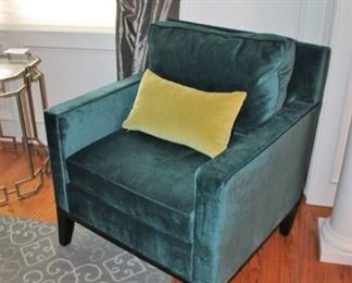 Barely used Walter E Smithe velvet arm chair