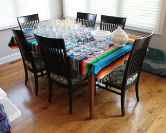 Ethan Allen dining table and 6 chairs