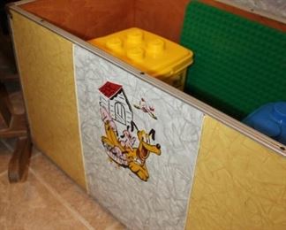 Vintage toy box w/ Pluto decal