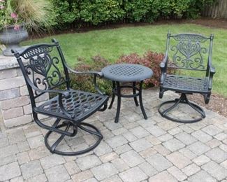 Heavy duty cast aluminum patio furniture
