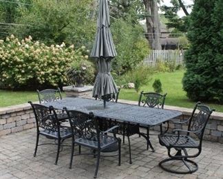 Heavy duty cast aluminum patio furniture