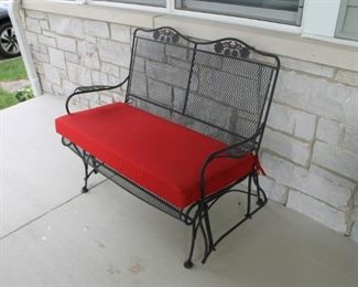 Wrought iron glider