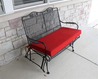 Wrought iron glider