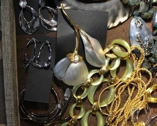 Beautiful Lucite and metal jewelry with Swarovski crystal accents by Alexis Bittar, all 50% off!