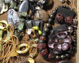 Beautiful Lucite and metal jewelry with Swarovski crystal accents by Alexis Bittar, all 50% off!