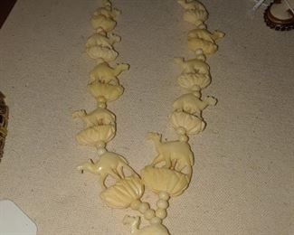Carved necklace, 1920s