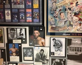 Boxing and wrestling greats like Gorgeous George, Pimo Carnera, Sugar Ray Leonard, Rocky Marciano, Muhammed Ali and more.