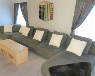 Ashley Furniture Grey Modular Sectional Sofa
