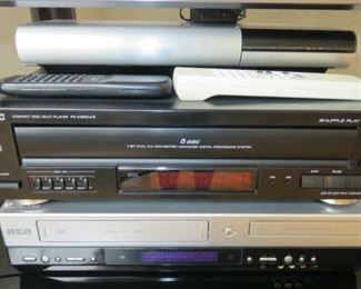 Teac PD-D2610MKll Compact Disc Changer, RCA VHS/DVD Player