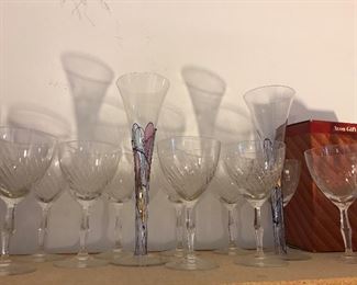 Stemware, from champagne flutes to wine glasses