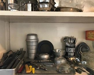 Kitchen gadgets and crystal serving ware