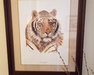 Siberian Tiger Head, Guy Coheleach-SOLD
