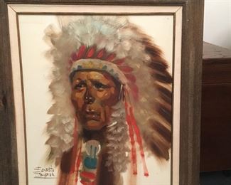 Oklahoma Chief, original oil painting by Ernesto Zepeda
