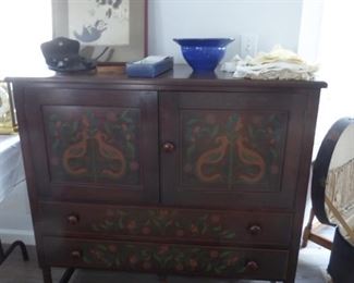 Antique painted buffet