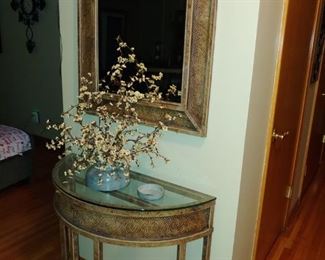 Console Table and Mirror