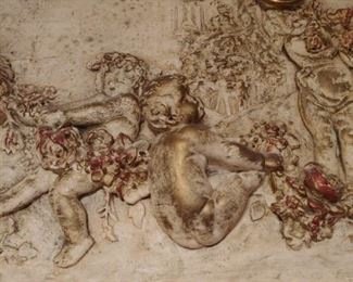 Large Wall Hanging with Cherubs  *VERY HEAVY*