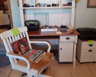 Desk with Hutch, Office Chair