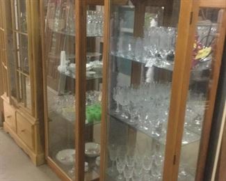  Lots of glass ware & display cabinets