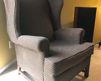 Wingback upholstered chair