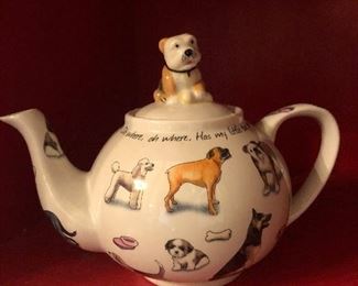 bull dog Dog tea pot
