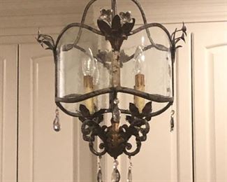 PAIR of adorable iron french small chandelier  400 pair