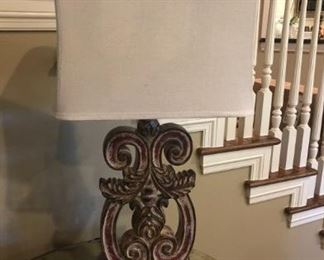 Carved Lamp -  33 inches tall  80.00