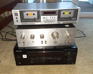 Vintage pioneer stereo equipment home theater 5 to 1 and Cosette dual player recorder