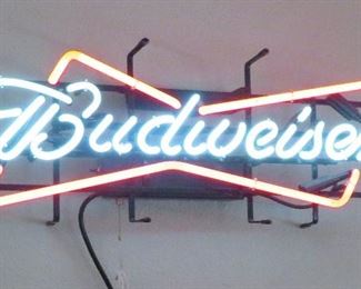 Neon Budweiser sign