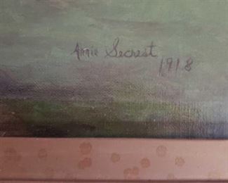 1924 Main Building Bedroom Closet Oil Painting Picture Note