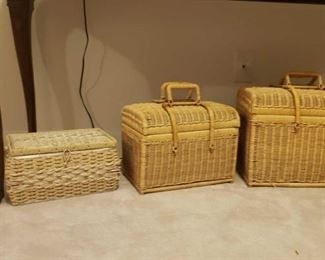 2057 Main Building Sitting Room 2 wicker trunks 1 sewing basket profile