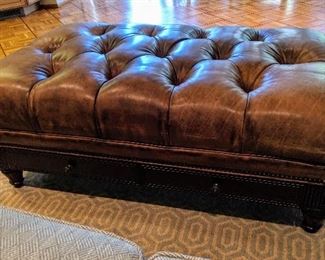 leather ottoman