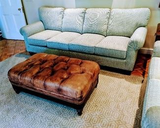 Living room furniture leather ottoman Sofa