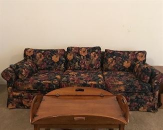 Ethan Allen coffee table 42 long by 16 wide e and Sofa is Clean & 90 long 