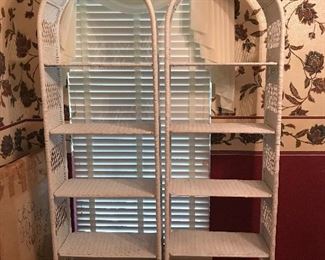 Two wicker shelves 77 12 x 24 wide by 12 deep
