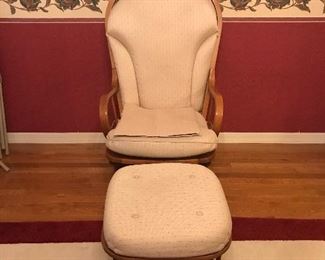 Glider rocker and gliding ottoman