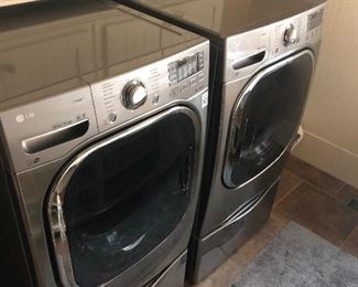LG front loader washer and dryer set. See pictures below for serial information 

