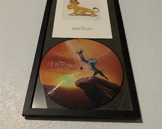 1 of a kind Lion King Cell Dated 1994 Record from 2008 part of framed art