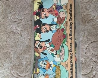Rare Disney Thanksgiving School illustrations Dated 1971