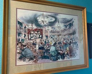 One of a kind sketch of the Golden Horseshoe that was hanging in the frontier tower of Disneyland resort Dated 1981