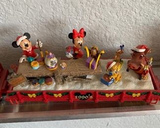 Rare Disney through the years figurine train from Bradford Exchange, full train set. Dated 2000 