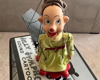 Disney Snow Whites Dopey marionette Dated 1948