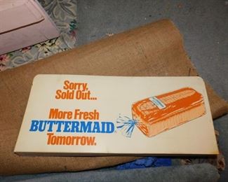 Plastic Buttermaid Bread Sign