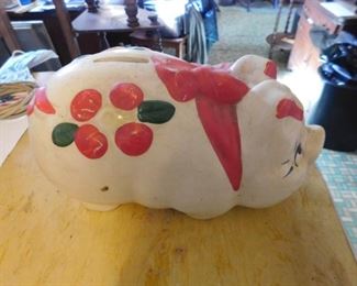 Large Pottery Piggy Bank