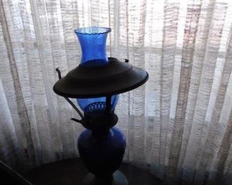 Cobalt Oil Lamp