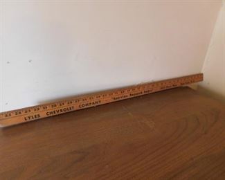 Lyles Chevrolet Wooden Yard Stick